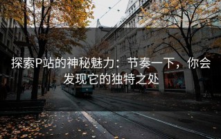 探索P站的神秘魅力：节奏一下，你会发现它的独特之处