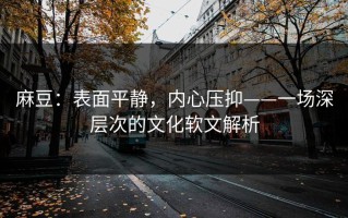 麻豆：表面平静，内心压抑——一场深层次的文化软文解析