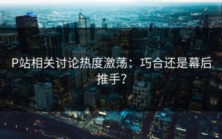 P站相关讨论热度激荡：巧合还是幕后推手？