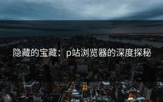 隐藏的宝藏：p站浏览器的深度探秘