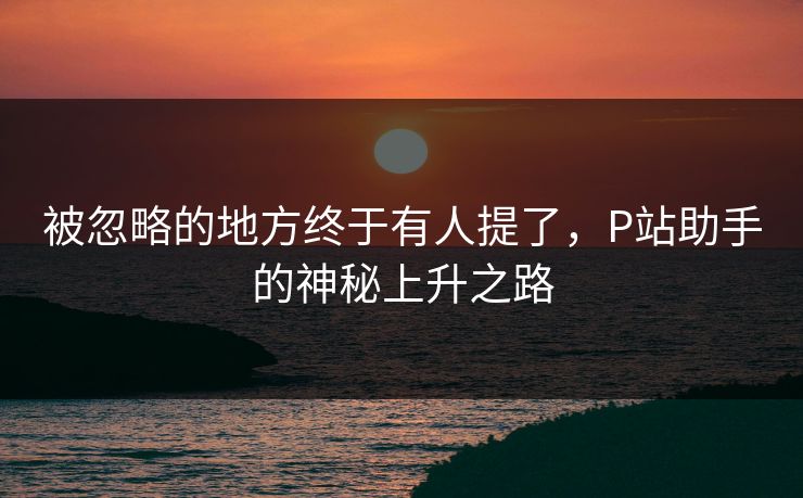 被忽略的地方终于有人提了，P站助手的神秘上升之路-第1张图片-p站网页版视频站 | p站镜像资源页