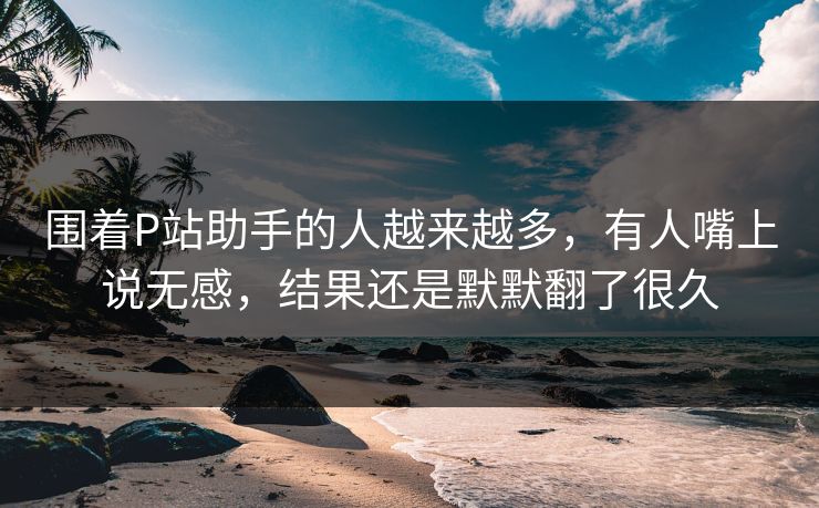 围着P站助手的人越来越多，有人嘴上说无感，结果还是默默翻了很久