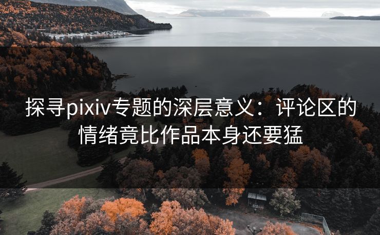 探寻pixiv专题的深层意义：评论区的情绪竟比作品本身还要猛-第1张图片-p站网页版视频站 | p站镜像资源页