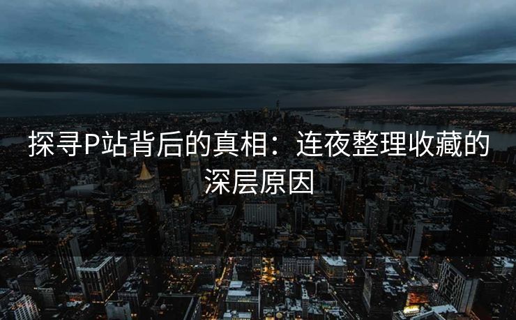 探寻P站背后的真相：连夜整理收藏的深层原因-第1张图片-p站网页版视频站 | p站镜像资源页